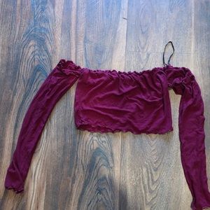 Off the shoulder crop top